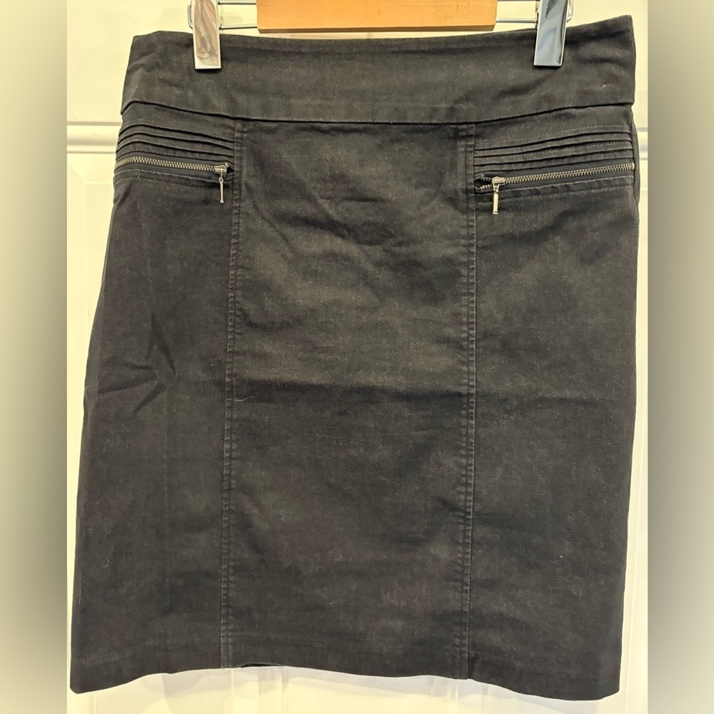 Classic Black Jean Skirt